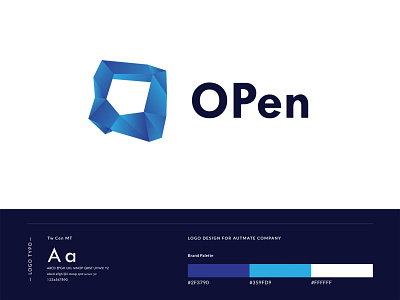 Open logo design app design graphics icon logo logo design logo design branding typography vector web