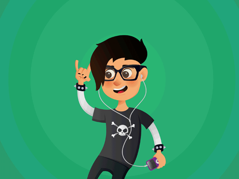 Punk Rocker animation gif animation illustration music art punk punkrock