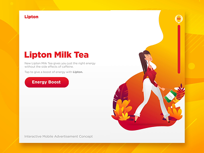 Lipton - Interactive Ad Concept advertisement animation design illustration interaction design lipton mobile ui