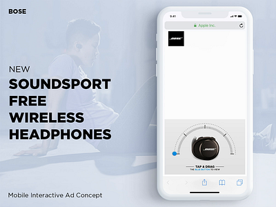 Bose Earphones - Interactive Ad advertisement animation bose concept design earphones headphone interaction design interactive mobile ui