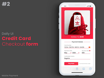 #002 Daily UI - Credit Card Checkout Form animation daily 100 daily 100 challenge dailyui 002 design gif animation interaction design ui uidesign