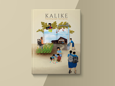 Kalike Book Cover branding character art concept design digital painting illustration philanthropy photoshop print print design rural