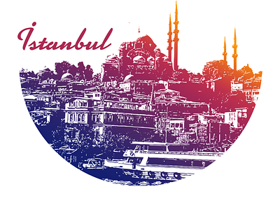 Istanbul / Türkiye cities icon illustraion istanbul poster turkey typography vector