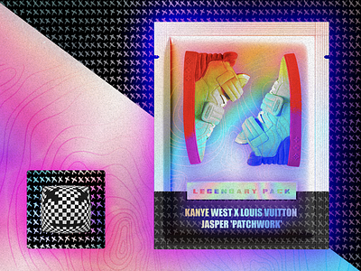 Kanye West x Louis Vuitton Jasper 'Patchwork' 3d animation branding collectable design goat graphic design logo motion graphics nike project rare sneakers space stock x trading card