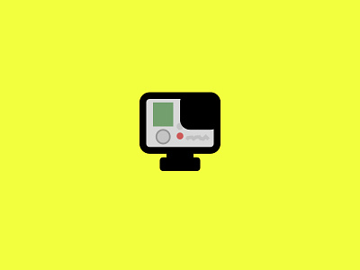 GoPro Hero 3 bright design gopro hero illustration illustrator shapes simple sketchapp yellow