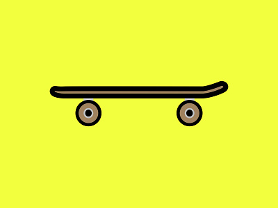 Duster Skateboard bright design illustration illustrator shapes simple skateboard skateboarding sketchapp wheels yellow