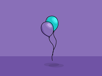 Balloons balloons design flat fun illustration illustrator purple simple sketchapp