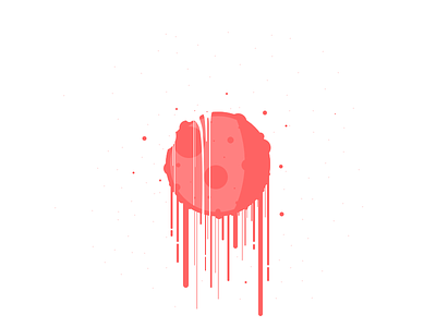 6. Moon is dripping ( Daily illustration ) design drip dripping illustration moon paint project simple space stars stroke vector