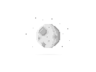 8. Bit Moon ( Daily illustration ) daily design illustration moon pixel pixel art project simple space stars stroke vector