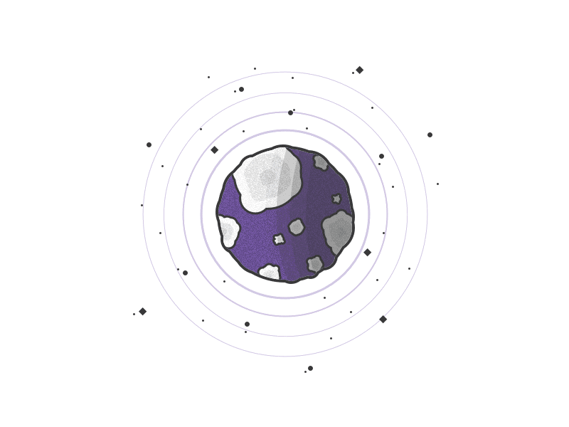 Ten Moons! design gif illustration moon project simple space stars stroke ten vector