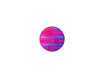 16. Funky Moon ( Daily Illustration ) daily design galaxy illustration moon nasa project simple space vector waves wavy