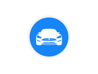 Tesla car icon car design icon illustration round simple tesla vector