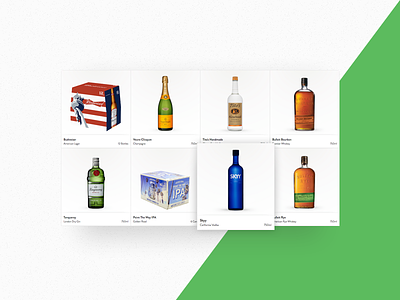 Product Grid alcohol design ecommerce grid hover on demand product responsive ui ux web web design