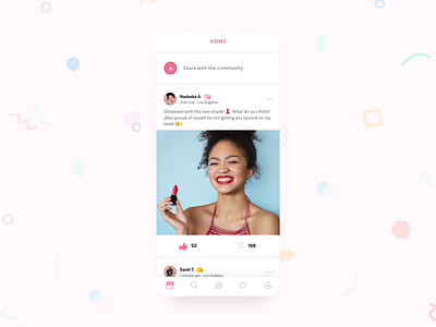 Beauty app social network by Josh on Dribbble