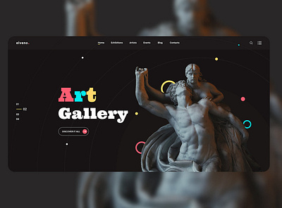 The Art Gallery - Website concept art concept design digital exhibition gallery landing museum platform portfolio typography ui web design webpage website