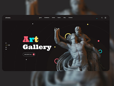 The Art Gallery - Website concept art concept design digital exhibition gallery landing museum platform portfolio typography ui web design webpage website