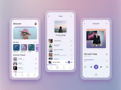 Music Player App app application concept design graphic design mobile music player signer ui ux