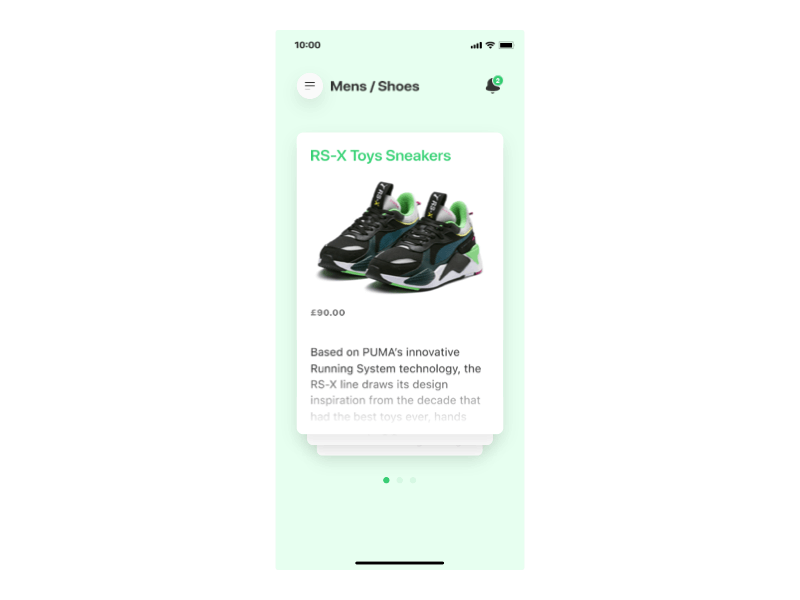 Puma Shoes - fantastic prototyping App