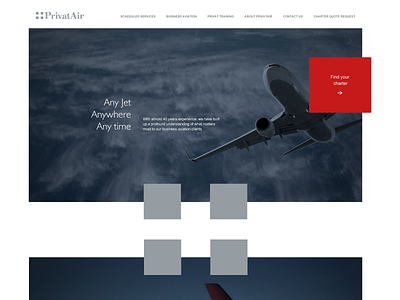 PrivatAir. Concept. airplanes jets ui webdesign
