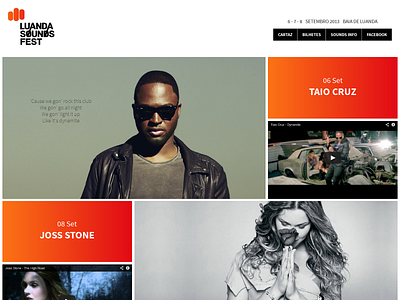 Luanda Sounds Fest festival music sound ui ux ui webdesign website