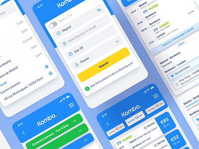 Travel & Ticket Web-Mobile Purchase Funnel clean ui figma mobile design saas app ticket train purchase ui ux design