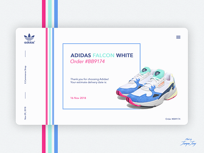 Daily UI #017 | Receipt 017 3d adidas clean daily ui daily ui challenge dailyui design design art e commerce ecommerce email falcons graphic graphic design media product receipt shoe