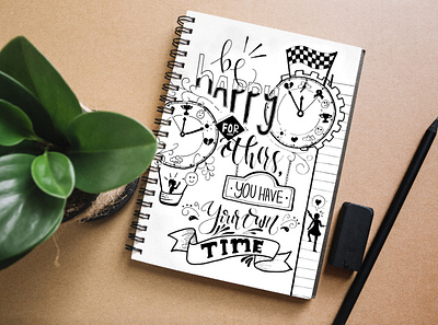 Be Happy for Others❤ black and white blackandwhite bnw calligraphy doodle drawings hand lettering handlettering lettering lettering art letters marker marker pen marker pen meaningful quotes sayings silhouette time words