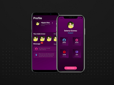 Social App React Native app framework free freebie gradient messages mobile mobile design react native screen social app