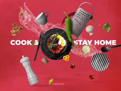 Stay Home&Cook 3d art composition digital digitalart graphic design object