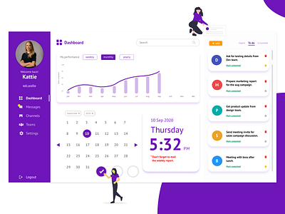 Work Management - CRM Concept branding coronavirus covid19 dashboad dashboard app dashboard design dashboard ui design flat illustration mobile ui ux vector