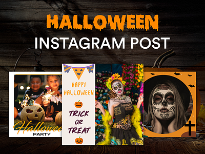Halloween Instagram Templates app celebration design halloween halloweenart halloweencostume halloweenmakeup halloweennails illustration instagram post ios love makeup template design templates typography vector