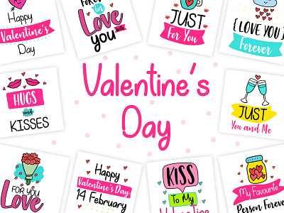 Valentine's Day stickers design app branding celebration design design app illustration love day picfy ui ux valentine card valentine day vector