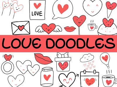 Love Doodles Stickers app doodle doodleart illstrator love picfy stickers stickers for imessage vector