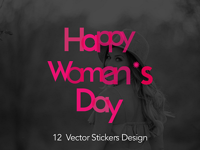 Happy Women's Day Stickers animated brain logo branding celebration illustration logo love march 8 picfy prototype animation sticker typography ui women women fashion womensday