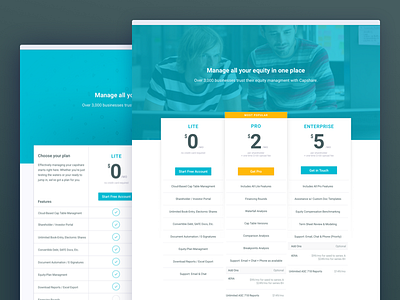 Pricing Tables Experiments above the fold banner charts get started pricing signup tables