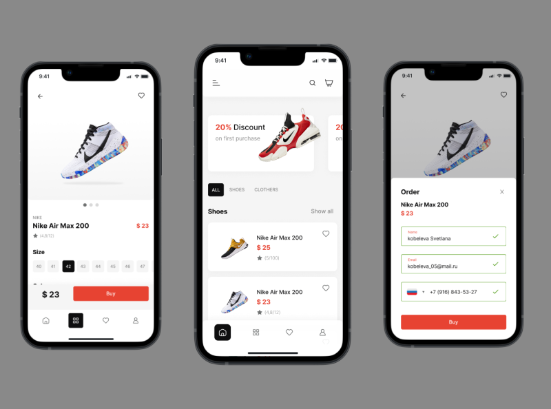 E-commerce App by Svetlana Kobeleva on Dribbble