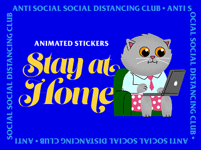 Stay at Home Animated Stickers animated animatedgif giphy illustration ios stickers