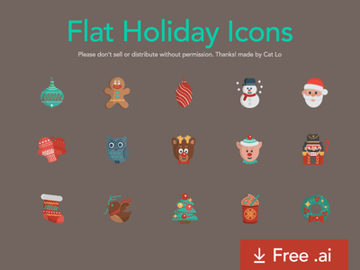 Free Flat Holiday Icons