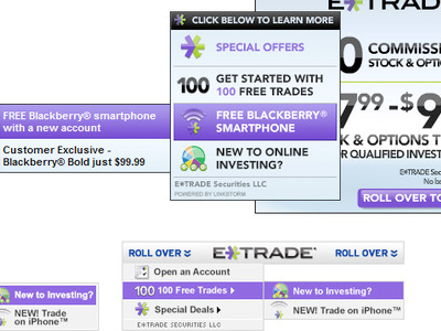 ETrade banner ad css etrade interaction intereaction new york times