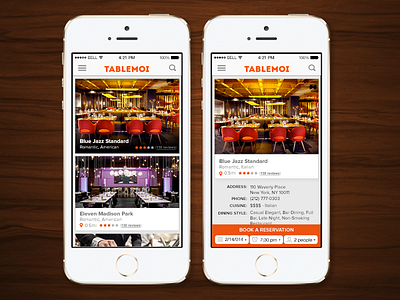 Restaurant Reservations App app ios reservations restaurant