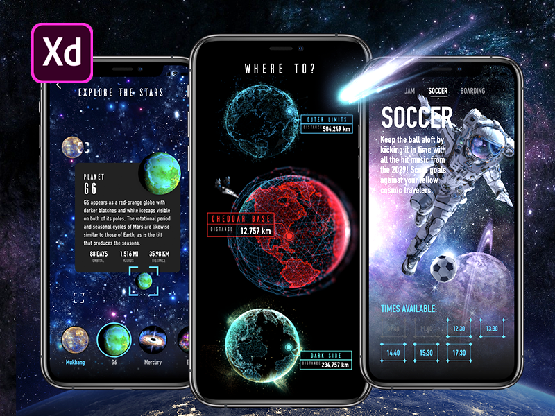 Adobe XD Live: Outer Space App