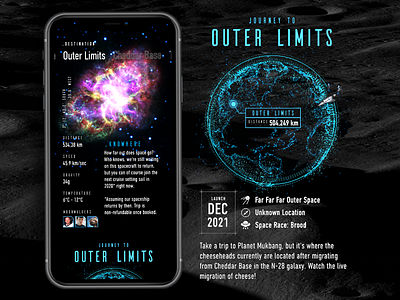 Adobe XD Live: Outer Space Destinations app design interaction interface ios iphone space ui user interface ux