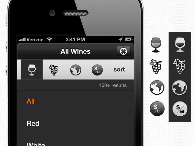 Wine Filtering Dropdown by Cat Lo on Dribbble