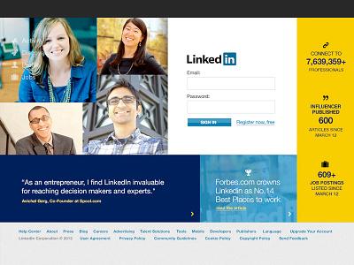 Sign in with LinkedIn by Travis Silverman on Dribbble