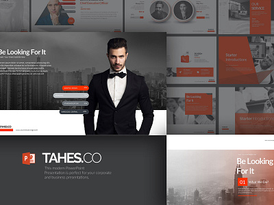 Tahes.Co PowerPoint Template corporate branding design minimal powerpoint presentation layout slide template