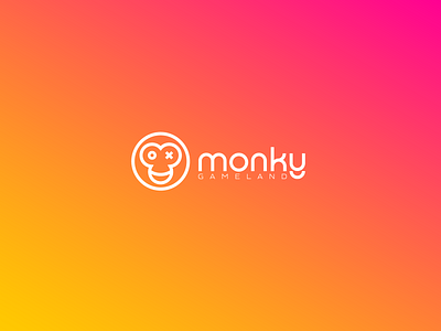 Monky Gameland App Logo app branding game graphic design logo ui
