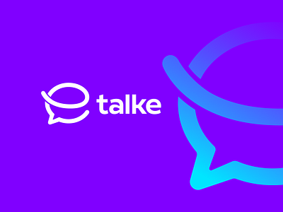 Talke App Logo branding communication graphic design logo ui
