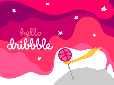 Hello Dribbble! dribbble hello illustration little prince