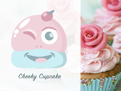 Cheeky Cupcake Logo cupcake logo pink