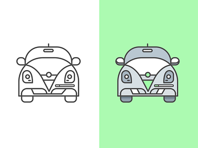 Travel Design-Giuliettacar car colorful green icon line ui